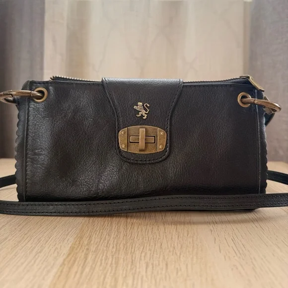 Pratesi Black Leather Crossbody Bag - Picture 1 of 11